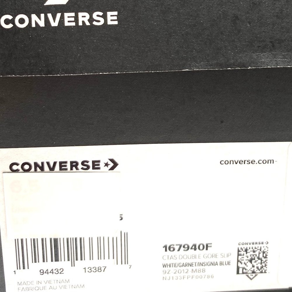 Converse Women Size 167940F CTAS BOULE GORE SLIP ON White Canvas Low Top Sneaker - Picture 10 of 11